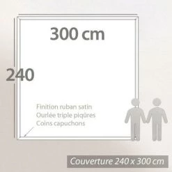 LINNEA Couverture Laine Vierge VOLTA Woolmark 240x300 Cm - Bleu Marine/Myosotis 11 LINNEA Couverture Laine Vierge VOLTA Woolmark 240x300 Cm - Bleu Marine/Myosotis -Plaid et couverture Soldes 66218085 5