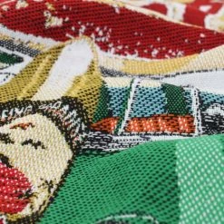 LINNEA Carré De Tissu Jacquard Polycoton Motif Surf évasion Plage KOMBI Vert Vert - Vert -Plaid et couverture Soldes 66218296 4