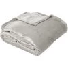 LINNEA Couverture Polaire VELVET Polyester 280 G/m2 220x240 Cm - Gris Perle -Plaid et couverture Soldes 66218581 1