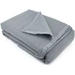 LINNEA Couverture Laine VICTORIA Lambswool 240x260 Cm - Gris Graphite