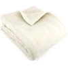 LINNEA Couverture TEDDY 100% Polyester 350 G/m2 180x220 Cm - Blanc Naturel -Plaid et couverture Soldes 66218596 1