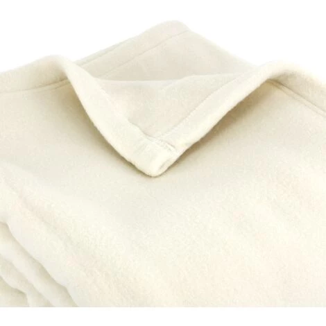 LINNEA Couverture TEDDY 100% Polyester 350 G/m2 180x220 Cm - Blanc Naturel 3 LINNEA Couverture TEDDY 100% Polyester 350 G/m2 180x220 Cm - Blanc Naturel – Image 2