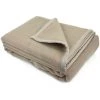 LINNEA Couverture Laine VICTORIA Lambswool 180x240 Cm - Marron Tourterelle