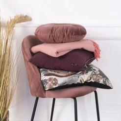 HOUSE NORDIC Plaid En Coton 130x160cm - Cort - Couleur - Rose -Plaid et couverture Soldes 66265605 2