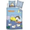 TCHOUPI T'Choupi - Parure De Lit Coton Enfant Doudou - Housse De Couette 140x200 Cm Taie 65x65 Cm - Bleu -Plaid et couverture Soldes 66649994 1