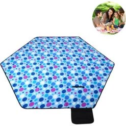 MEZHENG Détails De La Couverture De Pique-nique 220x220cm Couverture De Camping Hydrofuge Couverture De Voyage Pique-nique