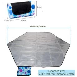 MEZHENG Détails De La Couverture De Pique-nique 220x220cm Couverture De Camping Hydrofuge Couverture De Voyage Pique-nique -Plaid et couverture Soldes 66802339 4