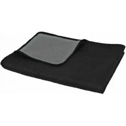 VIDAXL Couvre-lit à Double Face Matelassé 170 X 210 Cm Gris Et Noir - Literie - Dessus-de-lit Et Couettes - Noir - Noir -Plaid et couverture Soldes 66812708 4