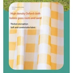 OCXIN Tapis De Pique-nique Extérieur Durable Tapis Résistant à L'humidité Tapis De Pique-nique Résistant à L'humidité Tapis De Pique-nique Pliant Tapis De Pique-nique (2 M * 1,9 M, Plaid Rouge) Imperméable -Plaid et couverture Soldes 66861021 3