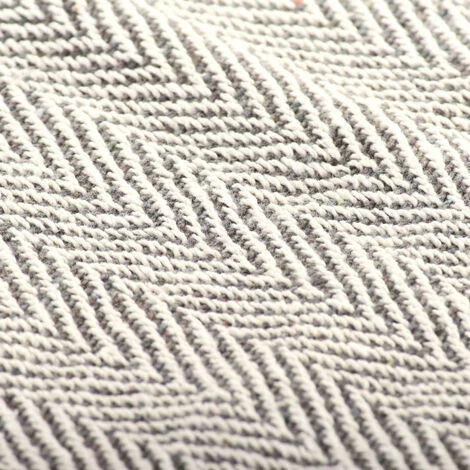 LES TENDANCES Couverture Coton à Chevrons 220 X 250 Cm Gris 5 LES TENDANCES Couverture Coton à Chevrons 220 X 250 Cm Gris – Image 3