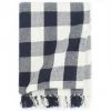 LES TENDANCES Couverture Coton Carreaux 160 X 210 Cm Cm Bleu Marine -Plaid et couverture Soldes 66904175 1