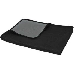 LES TENDANCES Couvre-lit à Double Face Matelassé 170 X 210 Cm Gris Et Noir 9 LES TENDANCES Couvre-lit à Double Face Matelassé 170 X 210 Cm Gris Et Noir -Plaid et couverture Soldes 66904194 4