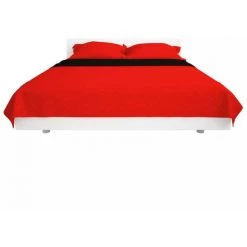 LES TENDANCES Couvre-lit Matelassé Double-face Rouge Et Noir 170x210 Cm 9 LES TENDANCES Couvre-lit Matelassé Double-face Rouge Et Noir 170x210 Cm -Plaid et couverture Soldes 66905189 3