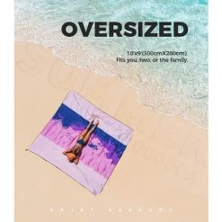 OCXIN Couverture De Plage Sans Sable XXL, 210 * 200cm, Plate-forme De Pique-nique Imperméable, Matériau Souple Et Durable, Léger Et Portable, Parfait Pour Les Voyages, Le Camping, Les Vacances à La Plage, -Plaid et couverture Soldes 66964451 3