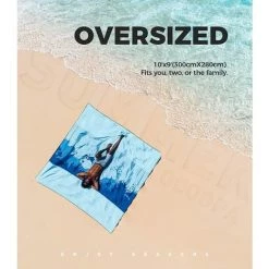 OCXIN Couverture De Plage Sans Sable XXL, 210 * 200cm, Plate-forme De Pique-nique Imperméable, Matériau Souple Et Durable, Léger Et Portable, Parfait Pour Les Voyages, Le Camping, Les Vacances à La Plage, -Plaid et couverture Soldes 66964936 3