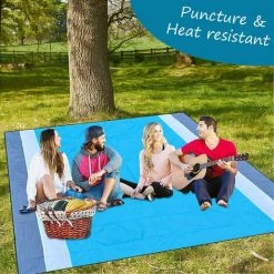 OCXIN Couverture De Plage Couverture De Pique-nique 200 X 210 Cm Tapis De Plage Couverture De Pique-nique Imperméable Sans Sable Couverture D'extérieur Pour La Plage, Le Camping, La Randonnée Portable à Séchage Rapide Sans Sable Imperméable -Plaid et couverture Soldes 66966395 5