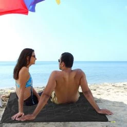 ASUPERMALL Tapis De Camping Ultraléger Résistant à L'eau Avec Poche Triangulaire Tapis De Plage Sans Sable Couverture De Pique-nique Couverture De Plage Anti-sable,Red -Plaid et couverture Soldes 67150693 5