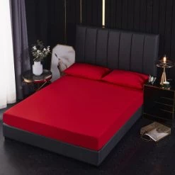 YIDOMDE Protège-matelas Imperméable, Grand Rouge, Taille (120*200+30cm) Respirant, Pelucheux Et Coton, Hypoallergénique, Anti-acariens, Antibactérien Couvre-lit Simple