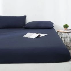 YIDOMDE Protège-matelas Imperméable, Bleu Marine, Taille (100*200+30cm) Respirant, Pelucheux Et En Coton, Hypoallergénique, Anti-acariens, Antibactérien Couvre-lit Simple