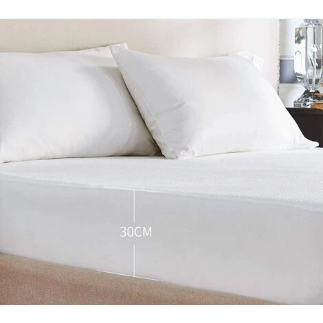 YIDOMDE Protège-matelas Imperméable, Noir, Taille (150*200+30cm) Respirant, Pelucheux Et Coton, Hypoallergénique, Anti-acariens, Antibactérien Couvre-lit Simple 4 YIDOMDE Protège-matelas Imperméable, Noir, Taille (150*200+30cm) Respirant, Pelucheux Et Coton, Hypoallergénique, Anti-acariens, Antibactérien Couvre-lit Simple – Image 2