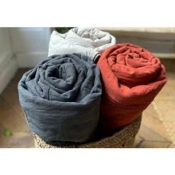 Couvre-lit En Lin Lavé Gris Anthracite Doublure En Percale De Coton Lavé Oslo Passage Vernet - 180x250cm - Gris 10 Couvre-lit En Lin Lavé Gris Anthracite Doublure En Percale De Coton Lavé Oslo Passage Vernet - 180x250cm - Gris -Plaid et couverture Soldes 67620547 4