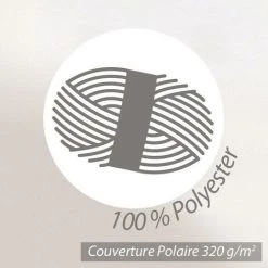 LINNEA Couverture Polaire ISBA Traité Non-feu 180x220 Cm - Marron Chocolat -Plaid et couverture Soldes 67715391 5