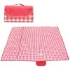 SUPERSELLER Jardin Piscine 6.5 X 5 FT Couverture De Pique-nique Extérieure Extra Large Tapis De Pique-nique Pliant Imperméable Sandproof Jardin Couvertures De Pique-nique Avec Poignée Pour Camping Randonnée Pêche - Rouge - Type 1