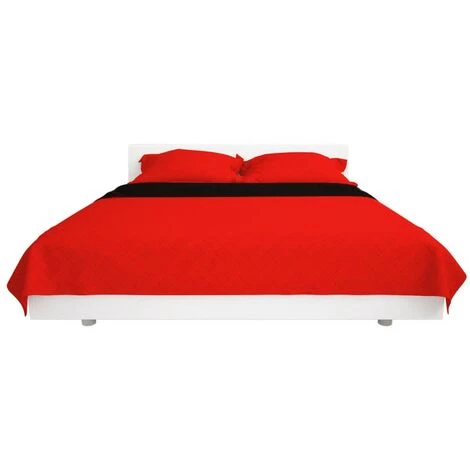 LangRay Maison & Jardin Couvre-lit Matelassé Double-face Rouge Et Noir 230x260 Cm 5 LangRay Maison & Jardin Couvre-lit Matelassé Double-face Rouge Et Noir 230x260 Cm – Image 3