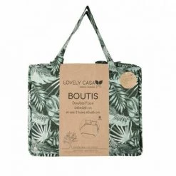 LOVELY CASA Couvre-lit Et Taies D'oreiller (240 X 220 Cm) Vibes Vert -Plaid et couverture Soldes 68299761 3