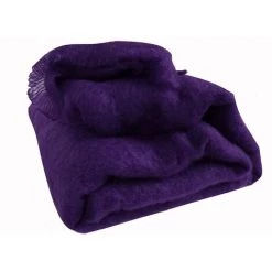HOMEMAISON Plaid En Laine Mohair Très Douce Violet 130x180 - Violet