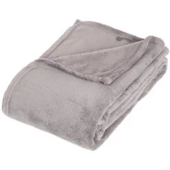Atmosphera - Plaid Microfibre Gris 130x180 Cm - Gris