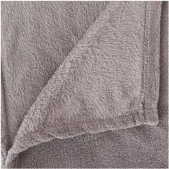 Atmosphera - Plaid Microfibre Gris 130x180 Cm - Gris -Plaid et couverture Soldes 8999960 3