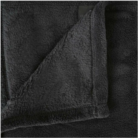 Atmosphera - Plaid Microfibre Gris Foncé 130x180 Cm - Gris Foncé 5 Atmosphera - Plaid Microfibre Gris Foncé 130x180 Cm - Gris Foncé – Image 3