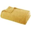 Atmosphera - Plaid Flanelle Andrew Ocre 125 X 150 Cm - Jaune -Plaid et couverture Soldes 9001097 1